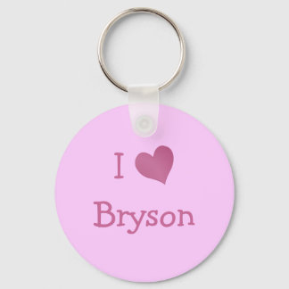 I Love Bryson Key Ring
