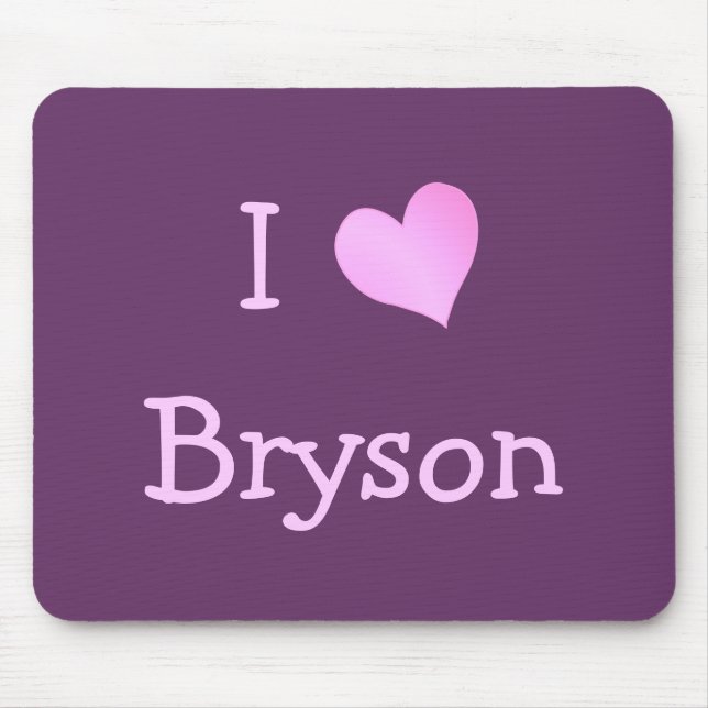 I Love Bryson Mouse Mat (Front)