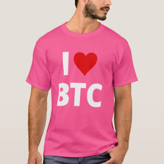 I Love BTC (Red Heart) - Bitcoin And Crypto T-Shirt