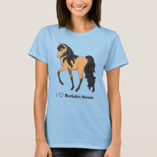 I Love Buckskin Horses Pretty Filly T-Shirt
