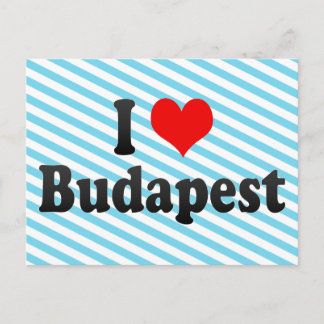 I Love Budapest, Hungary Postcard