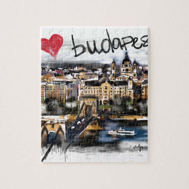 I love Budapest Jigsaw Puzzle (Vertical)
