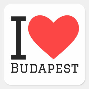 I love Budapest Square Sticker