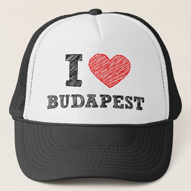 I Love Budapest Trucker Hat (Front)