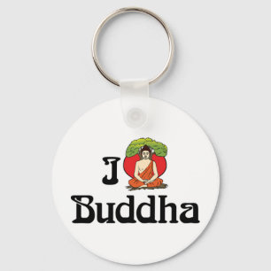 I Love Buddha Keychain
