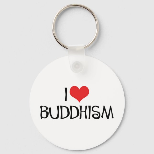 I Love Buddhism Keychain (Front)