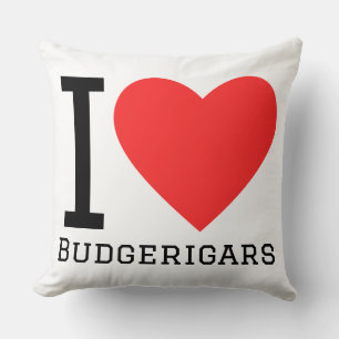 I love budgerigars cushion
