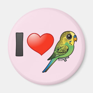 I Love Budgies Magnet