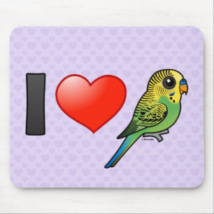 I Love Budgies Mouse Mat