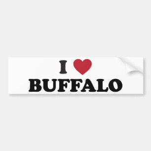 I Love Buffalo Bumper Sticker