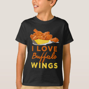 I Love Buffalo Chicken Wings Bbq Roast Grilling T-Shirt