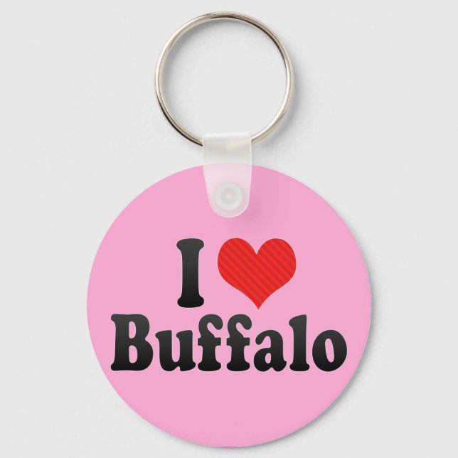 I Love Buffalo Key Ring (Front)