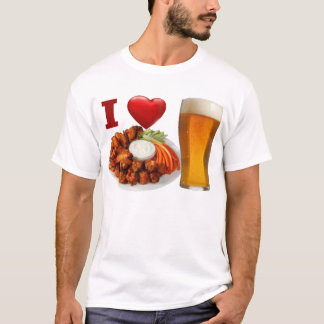 I love buffalo wings and Beer T-shirt