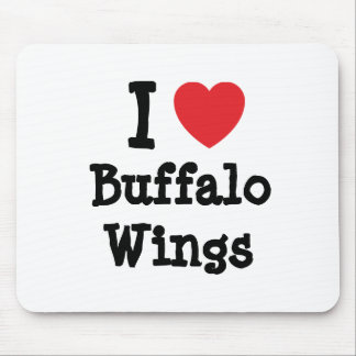 I love Buffalo Wings heart T-Shirt Mouse Mat
