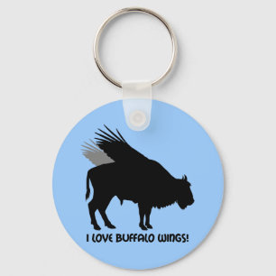 I love buffalo wings key ring