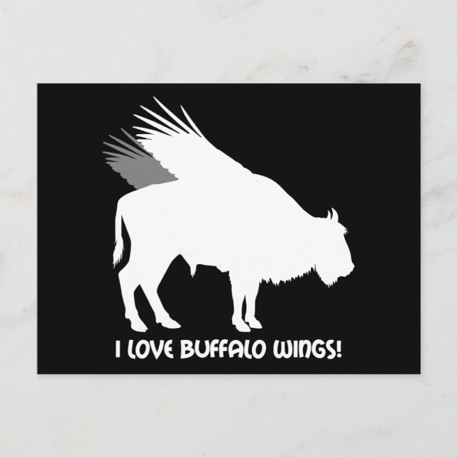 I love buffalo wings postcard (Front)