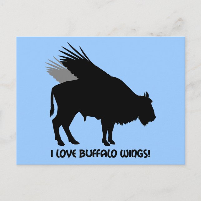 I love buffalo wings postcard (Front)