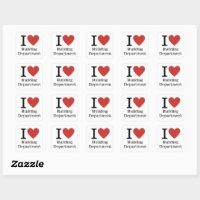I ❤️ Love Building Department STICKER