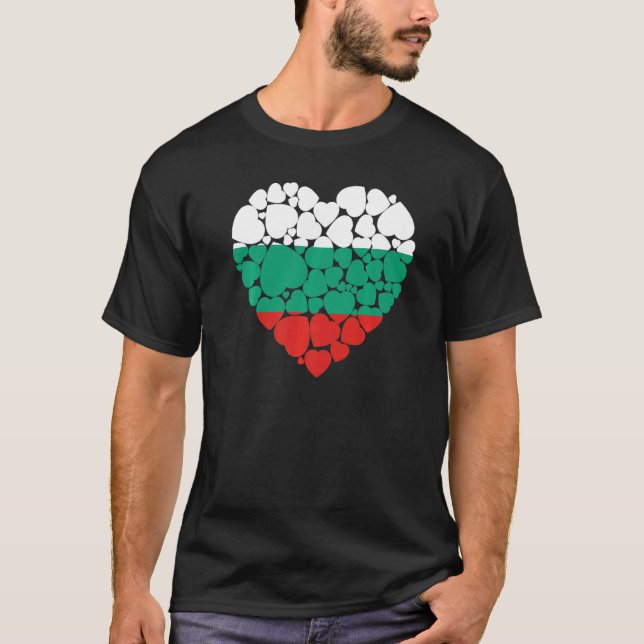 I Love Bulgaria Flag Bulgaria   T-Shirt (Front)