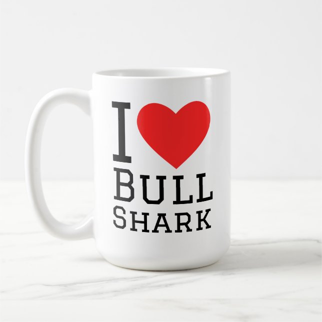 I love bull shark coffee mug (Left)