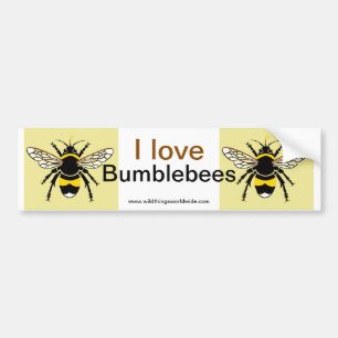 I love Bumble BEES - Wildlife - Nature -  Bumper Sticker