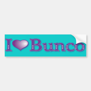 I Love Bunco Bumper Sticker