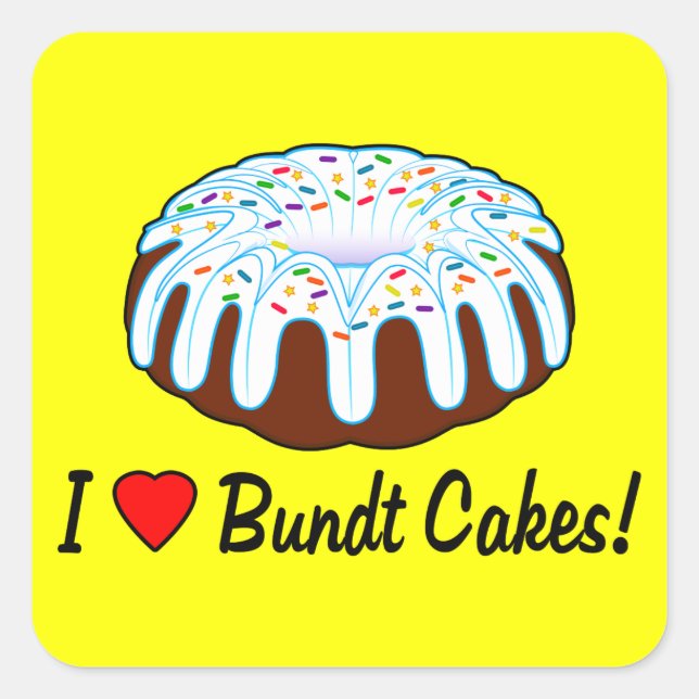 I Love Bundt Cake Sticker (Front)