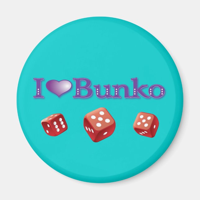 I Love Bunko Magnet (Front)