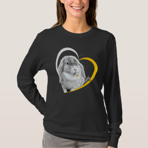 I Love Bunny Cute Bunny Rabbit Bunny Flower In Mou T-Shirt