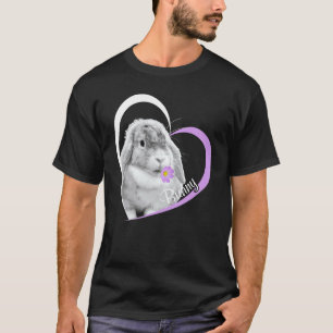 I Love Bunny Cute Bunny Rabbit Bunny Flower In Mou T-Shirt