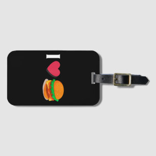 I Love Burger Cheeseburger Unhealthy Eating Luggage Tag