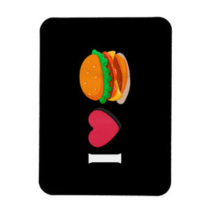 I Love Burger Cheeseburger Unhealthy Eating  Magnet