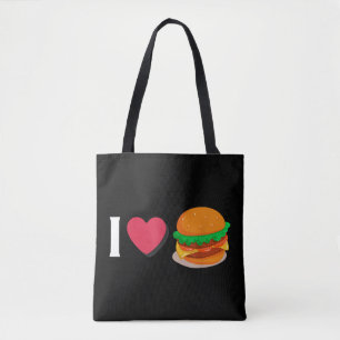 I Love Burger Cheeseburger Unhealthy Eating  Tote Bag