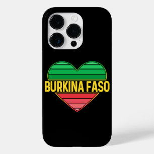 I Love Burkina Faso, Heart Burkinabè Case-Mate iPhone 14 Pro Case