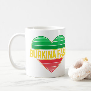I Love Burkina Faso, Heart Burkinabè Coffee Mug