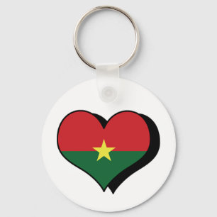 I Love Burkina Faso Keychain