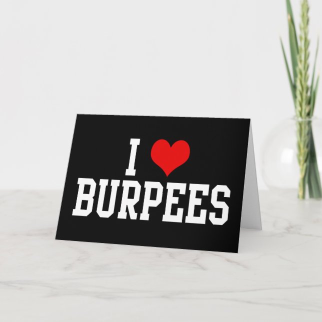 I Love Burpees, Fitness Card (Front)