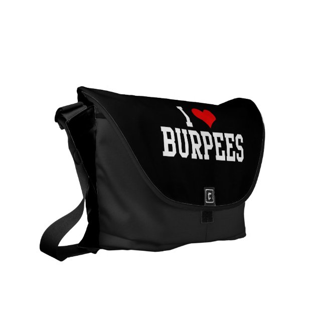 I Love Burpees, Fitness Commuter Bag (Front Left)