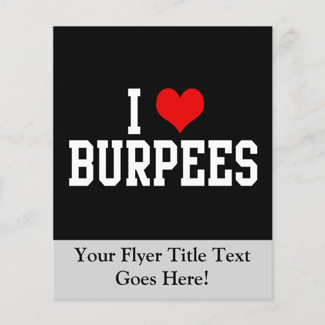 I Love Burpees, Fitness Flyer (Front)