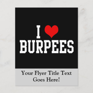 I Love Burpees, Fitness Flyer