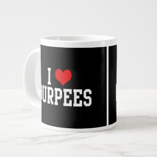 I Love Burpees, Fitness Large Coffee Mug