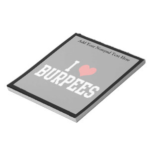 I Love Burpees, Fitness Notepad