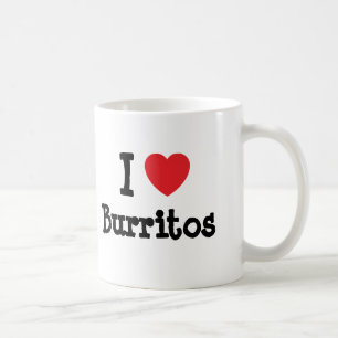 I love Burritos heart T-Shirt Coffee Mug