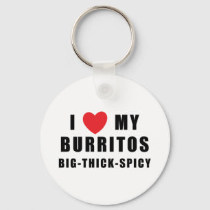 I Love Burritos Key Ring