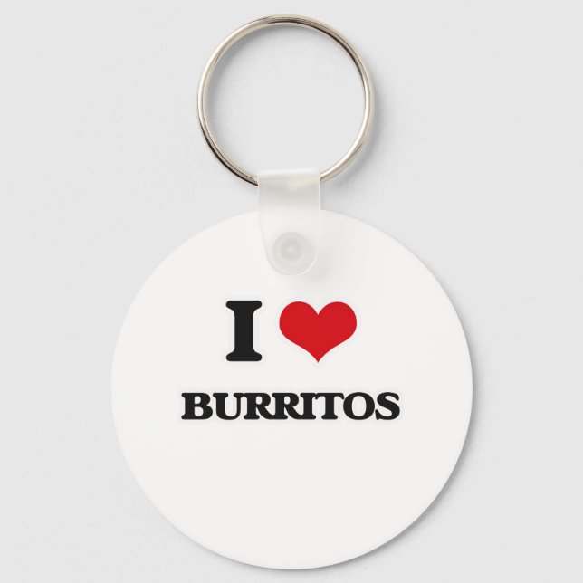 I Love Burritos Key Ring (Front)