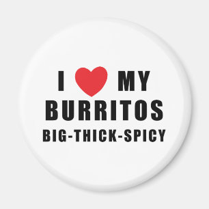I Love Burritos Magnet