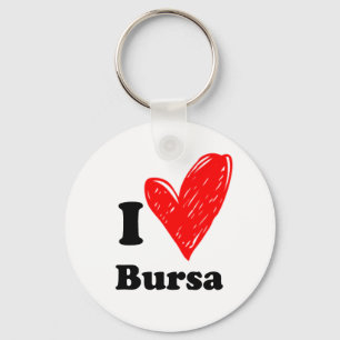 I Love Bursa Key Ring