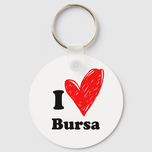 I Love Bursa Key Ring (Front)