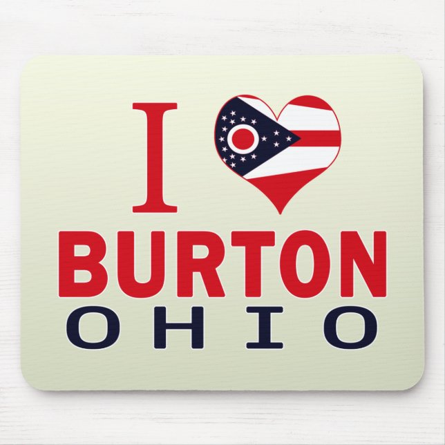 I love Burton, Ohio Mouse Mat (Front)