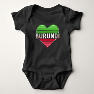 I Love Burundi, Burundian Heart Baby Bodysuit